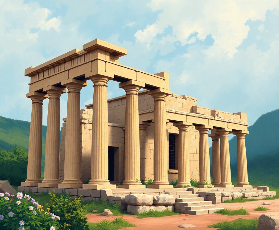 faded-hellenic-ruin-bloom-paint-by-numbers-kit-ancient-art