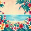 Faded Island Floral Mat Paint By Numbers