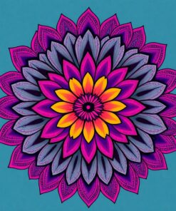 Frond Mandala Paint Numbers