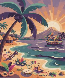 Faded Island Revelry Paint By Numbers
