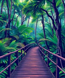 Jungle Boardwalk Paint Numbers