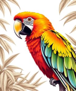 Macaw Art Paint Numbers