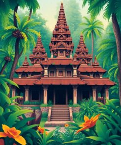 Jungle Temple Paint Numbers