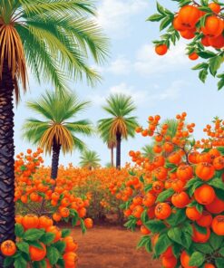 Palms Persimmons Paint Numbers