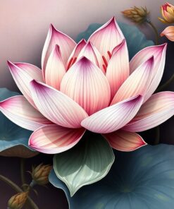 Tropical Lotus Paint Numbers