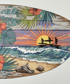 Faded Tropical Board Detail Paint By Numbers