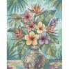 Faded Tropical Botanical Vase Paint By Numbers