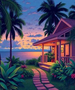 Bungalow Evening Paint Numbers