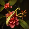 Faded Tropical Mantis Flora paint by numbers