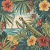 Faded Tropical Mantis Flora Paint By Numbers