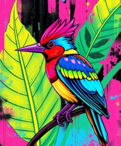 Neon Bird Paint Numbers