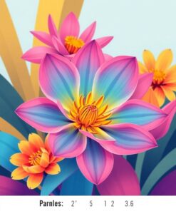 Oasis Flower Paint Numbers