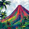 Tropical Volcano Paint Numbers