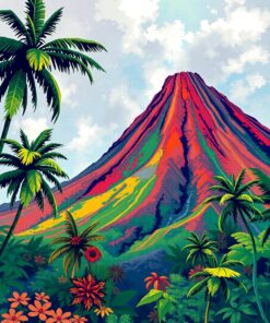 Tropical Volcano Paint Numbers