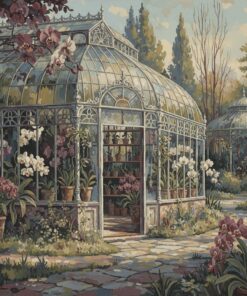 Faded Victorian Orchid House Paint By Numbers