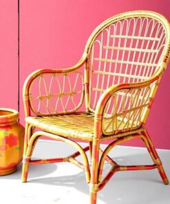Faded Vintage Rattan Chair Paint By Numbers