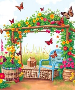 Faded Wicker Butterfly Haven Paint By Numbers