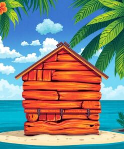 Faded Wooden Island Guide Paint By Numbers