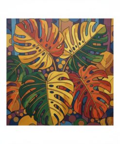 Fading Autumn Monstera Leaves Paint By Numbers