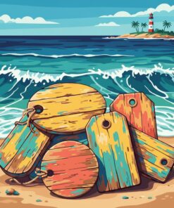 Fading Vintage Beach Tags Paint By Numbers