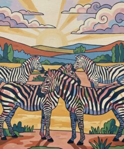 Fading Vintage Zebra Plains Paint By Numbers