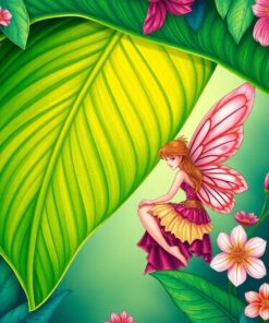 Tropical Leaf Paint Numbers