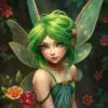 Fairy With A Green Hair Paint By Numbers
