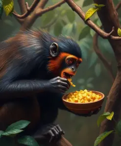 Feeding A Spider Monkey Paint By Numbers