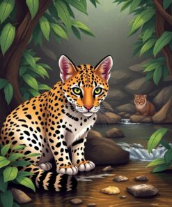 Jungle Stream Paint Numbers