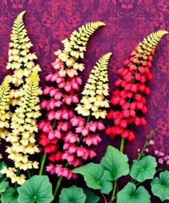 Ferns Against Antique Textiles Paint By Numbers