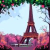 Ferns Framing The Eiffel Paint By Numbers