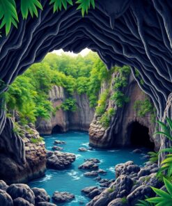 Tropical Caves Paint Numbers