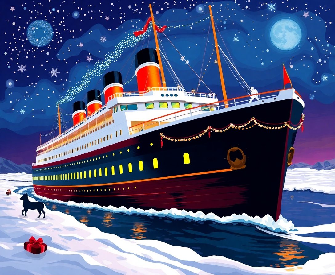 festive-vintage-ocean-liner-paint-by-numbers-kit-holiday-art