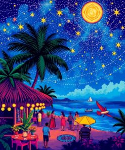 Tropical Stars Paint Numbers