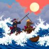Feudal Fishermen Battling Swells Paint By Numbers