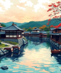 Feudal Waters Of Japan Paint By Numbers