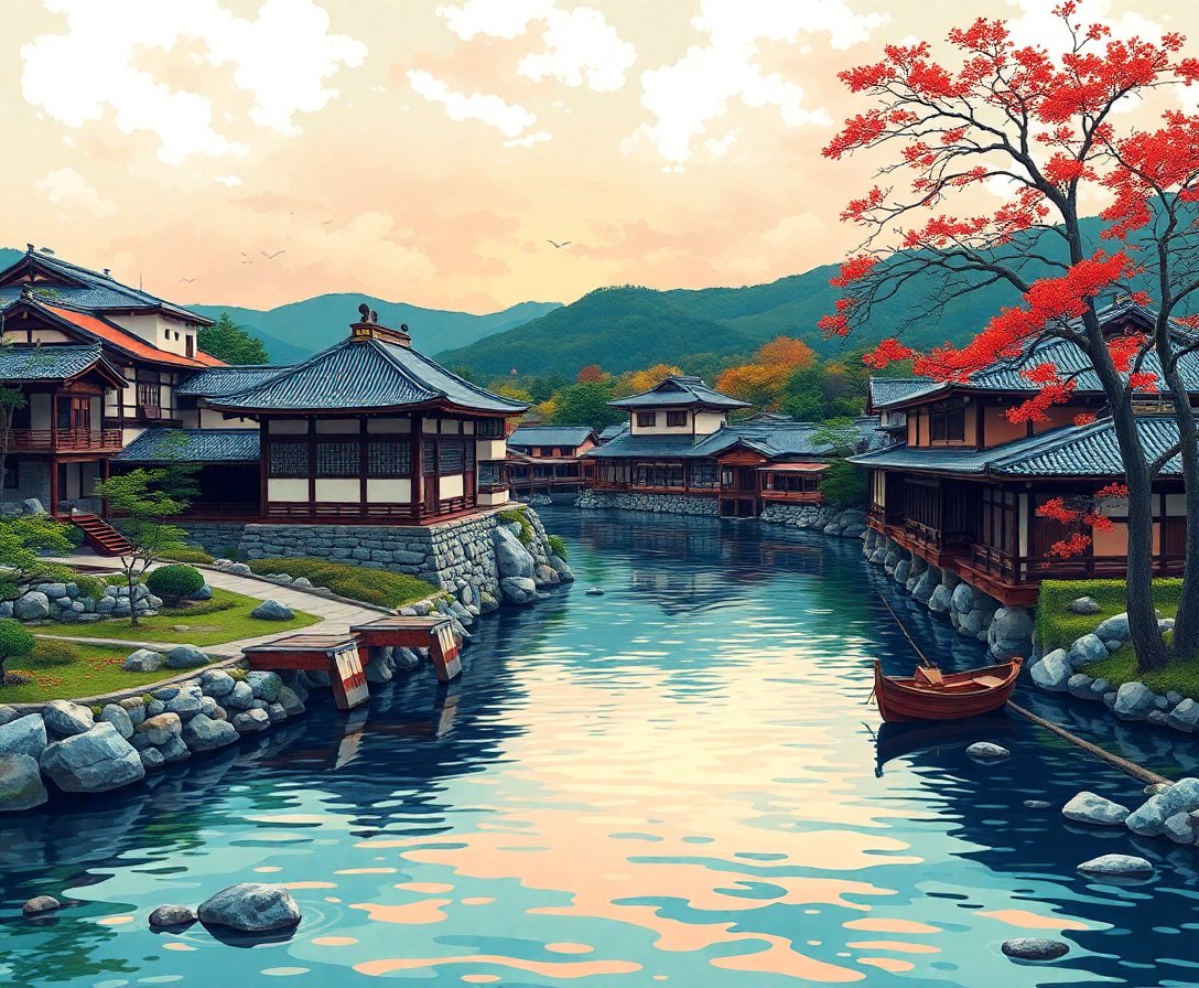 feudal-waters-of-japan-paint-by-numbers-kit-historical-art