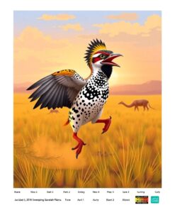 Bird Sprint Paint Numbers