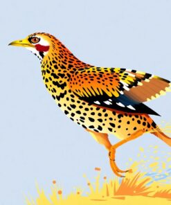 Fierce Savannah Bird Sprint Paint By Numbers