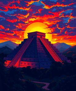 Pyramid Sunset Paint Numbers
