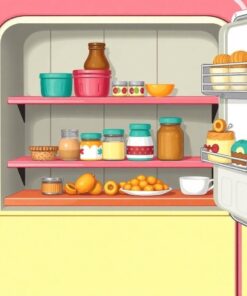 Fifties Fridge Pudding Shelf Paint By Numbers