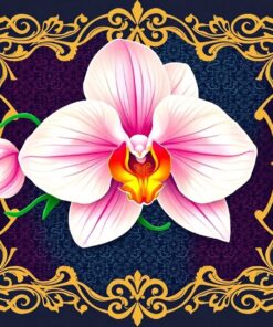 Filigree Framed Nouveau Orchid Paint By Numbers