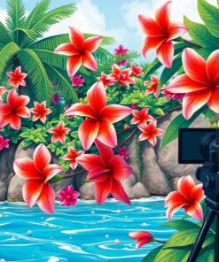 Island Blooms Paint Numbers