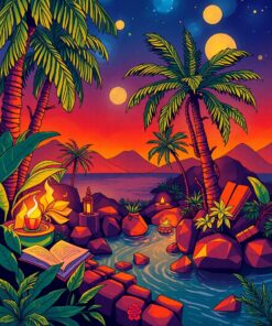 Tropical Cartography Paint Numbers