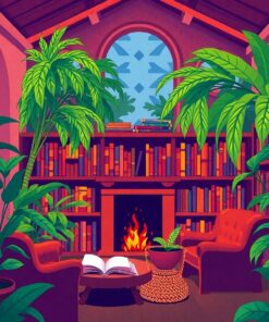 Tropical Library Paint Numbers