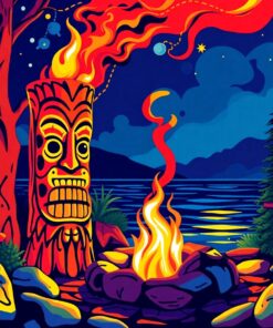 Tiki Fire Paint Numbers