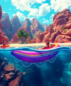 Floating Eighties Vacation Mix Paint By Numbers