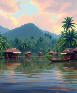 Flooded Tropical Base Camp Paint By Numbers