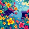Flora Engulfs Retro Arcade Paint By Numbers