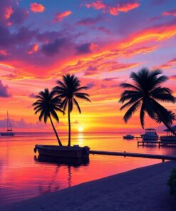 Tropical Dusk Paint Numbers